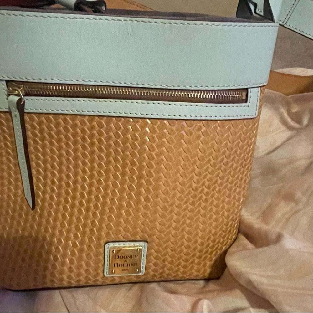 Dooney & Bourke Cream and Tan Crossbody Bag